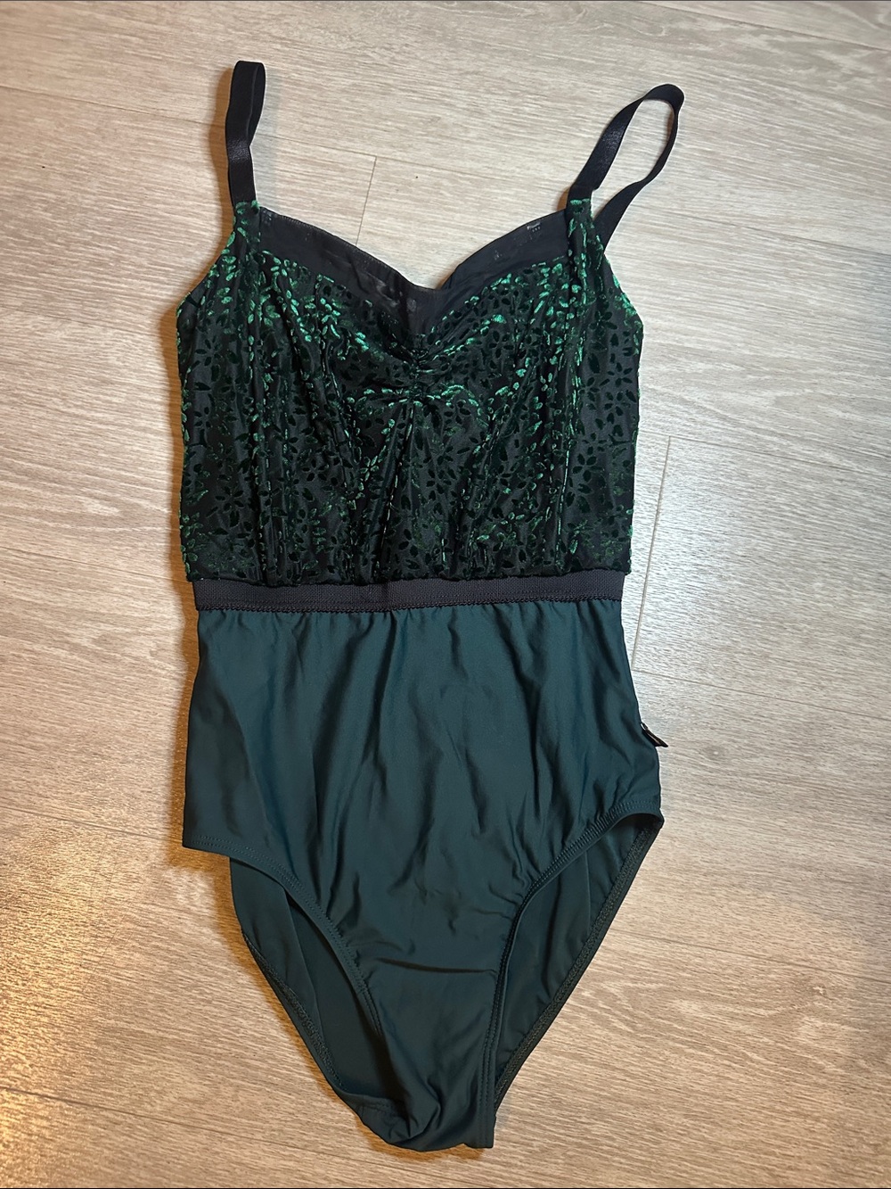 Bodile Ophelia Noir Blossom Velvet Flock. Limited Edition.EMERALD. S/XS Preowned